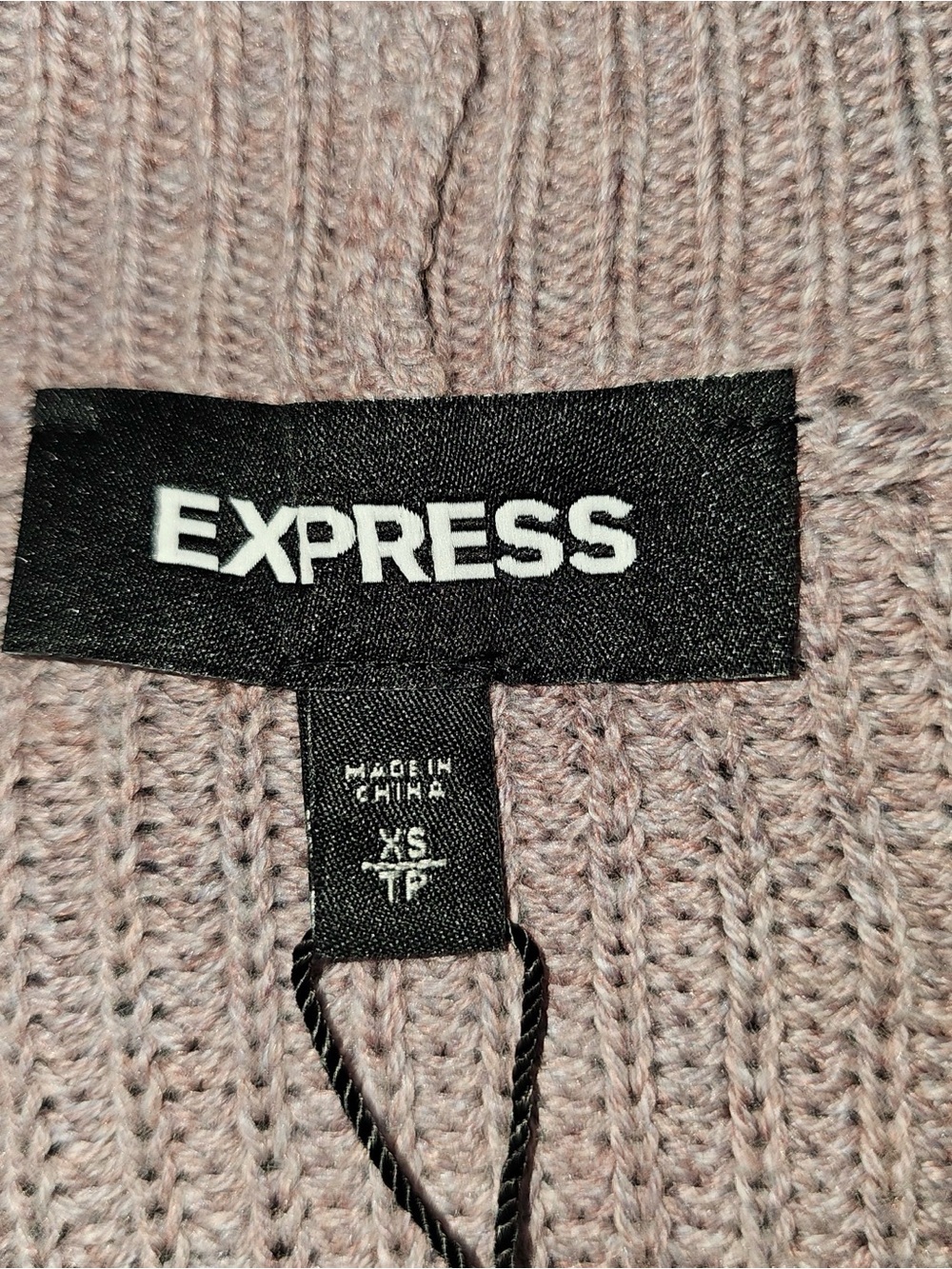 Express Ruffle Sleeve Open Front Cardigan Sweater Mauve Pink XS - Picture 5 of 10